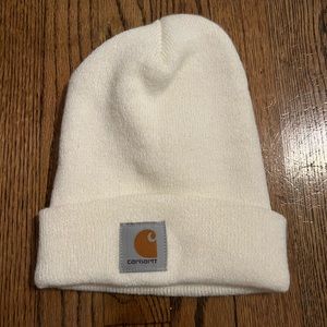 white carhartt beanie